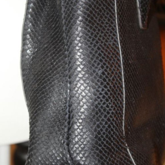 AIMEE KESTENBERG BLACK SNAKE LARGE SHOULDER BAG! - Picture 4 of 10